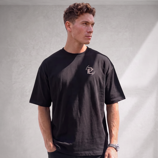 Oversized Cotton T Shirt - Merged Logo
