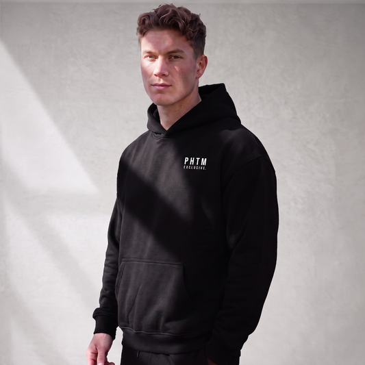 Premium Relaxed Hoodie - Black & White