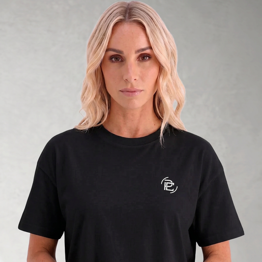 Merged Logo Premium T Shirt - Black