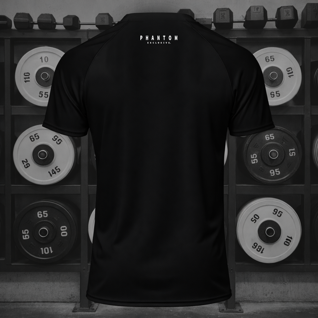 Muscle Fit Gym Top - Acronym Design - Black