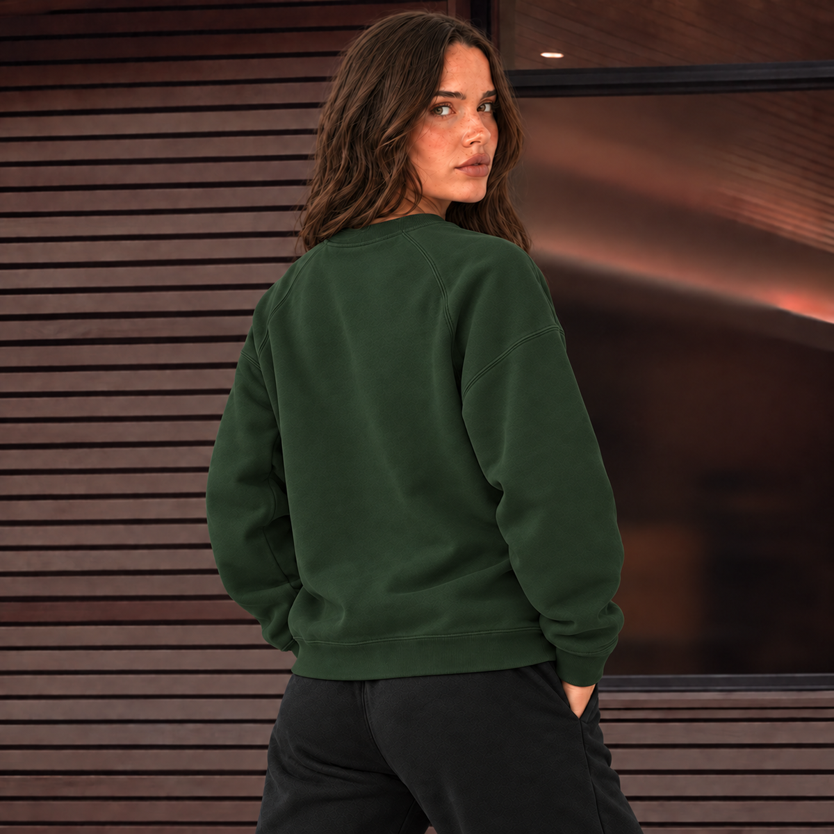 Varsity Text Jumper - Bottle Green