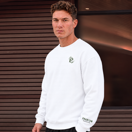 Large Text Oversized Jumper - Green Text
