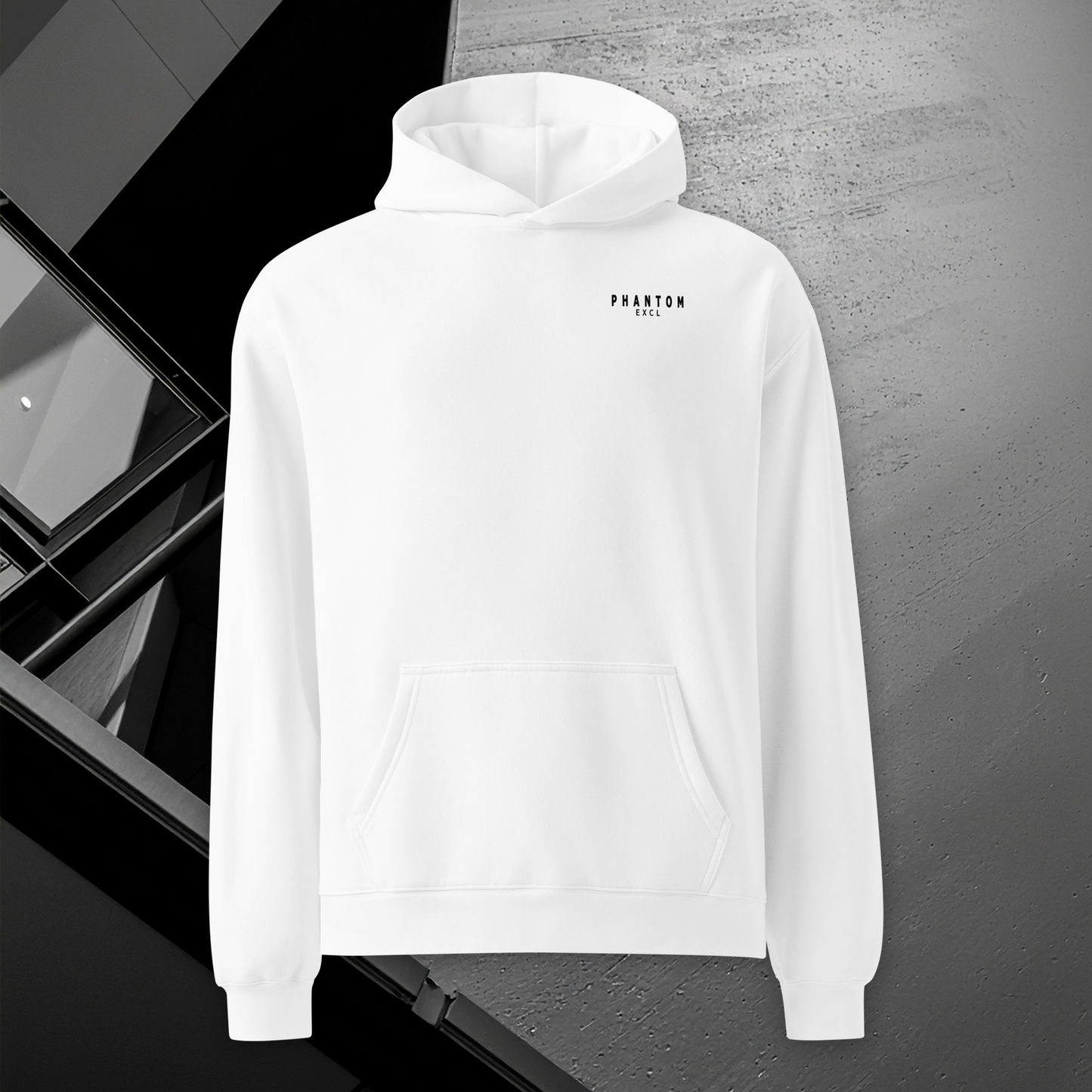 Oversized Essential Hoodie - White & Black