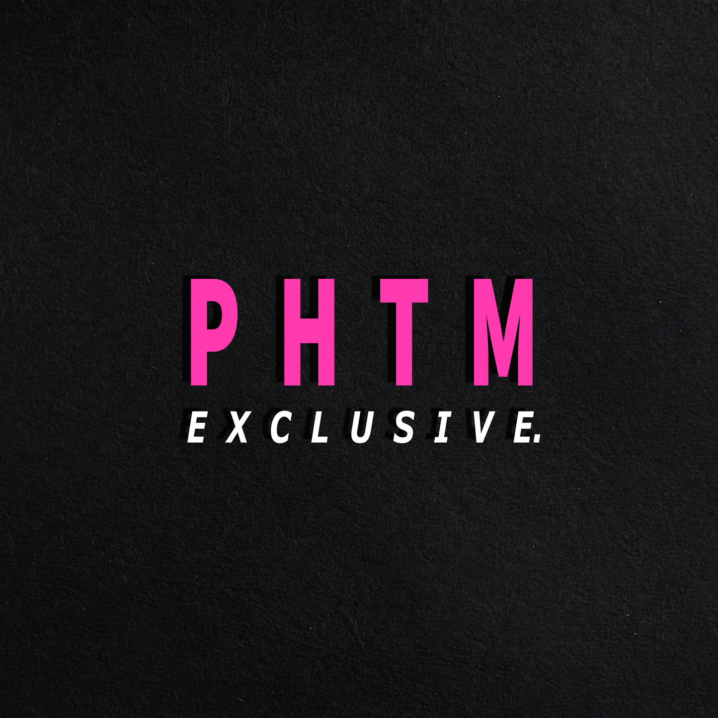 Black Athletic Crop Top - Pink Text