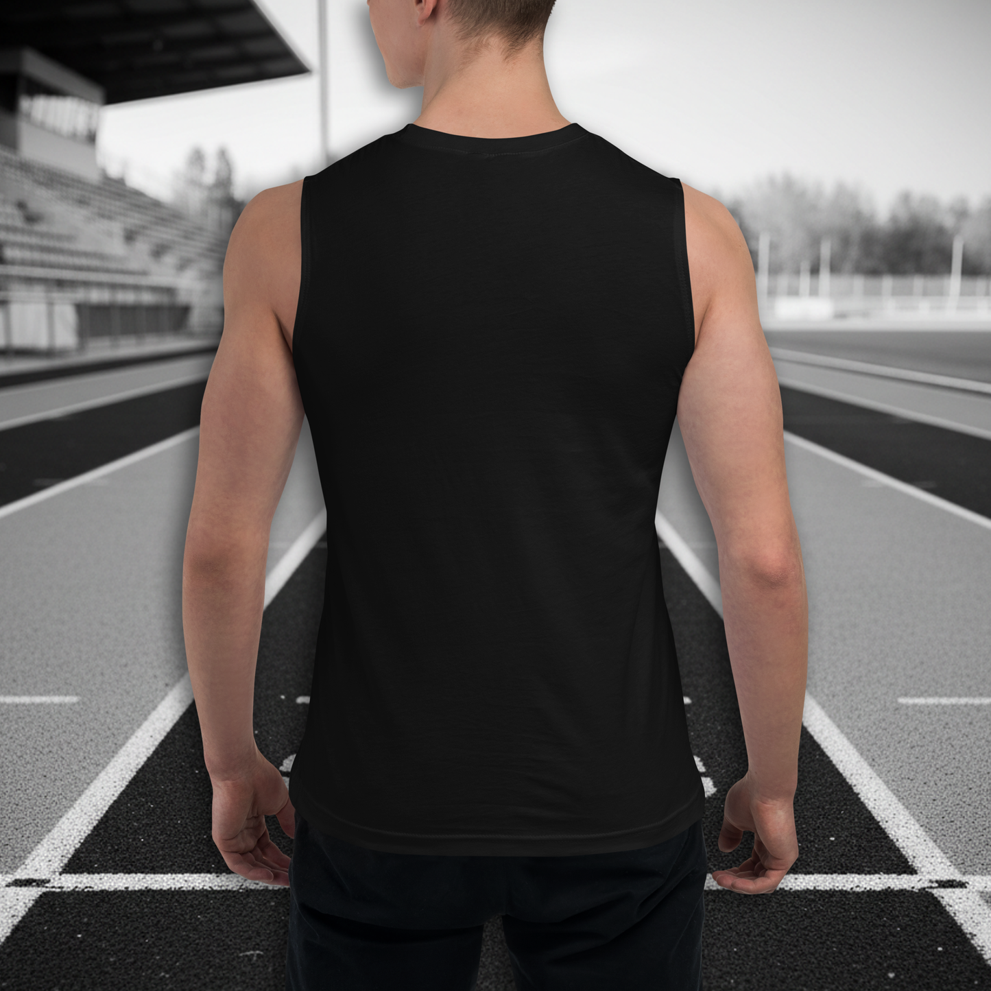 Run Club Athletic Tank Top - Black & White
