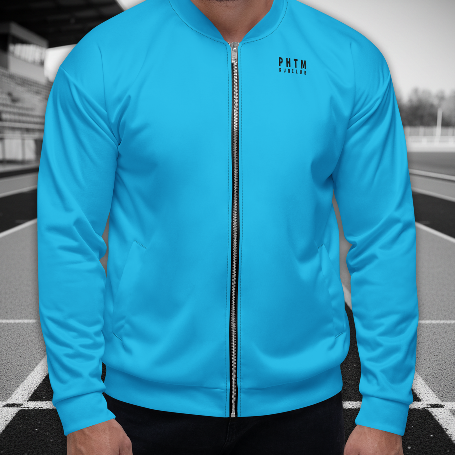 Run Club - Premium Performance Jacket - Atomic Blue
