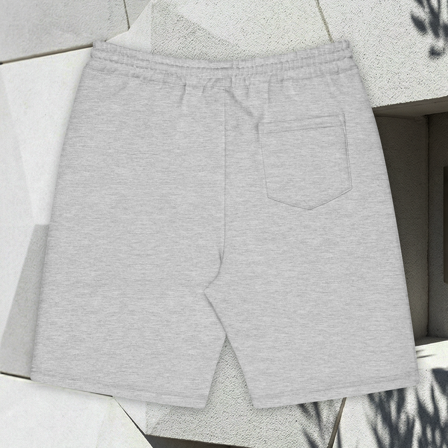 Men's Fleece Shorts - Grey - Black Text