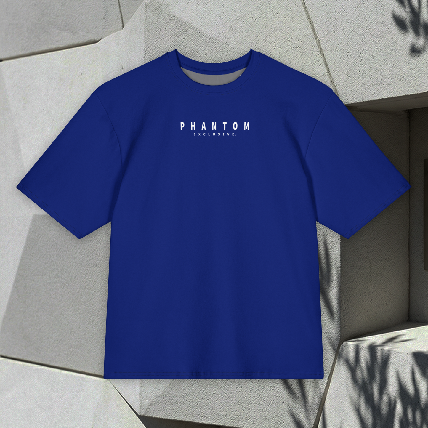 Oversized Large Text T Shirt - Dark Blue