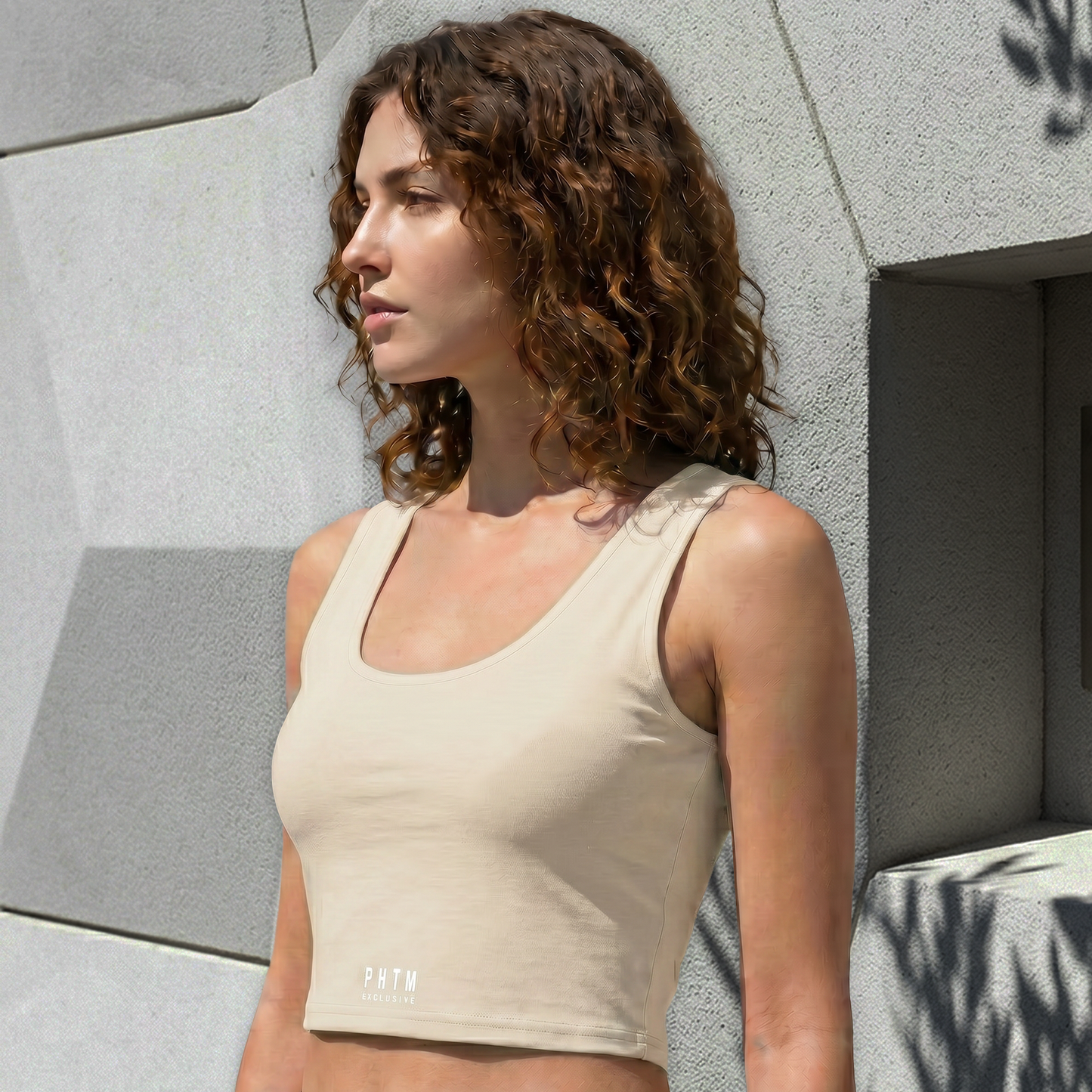 Premium Crop Top - Light Beige
