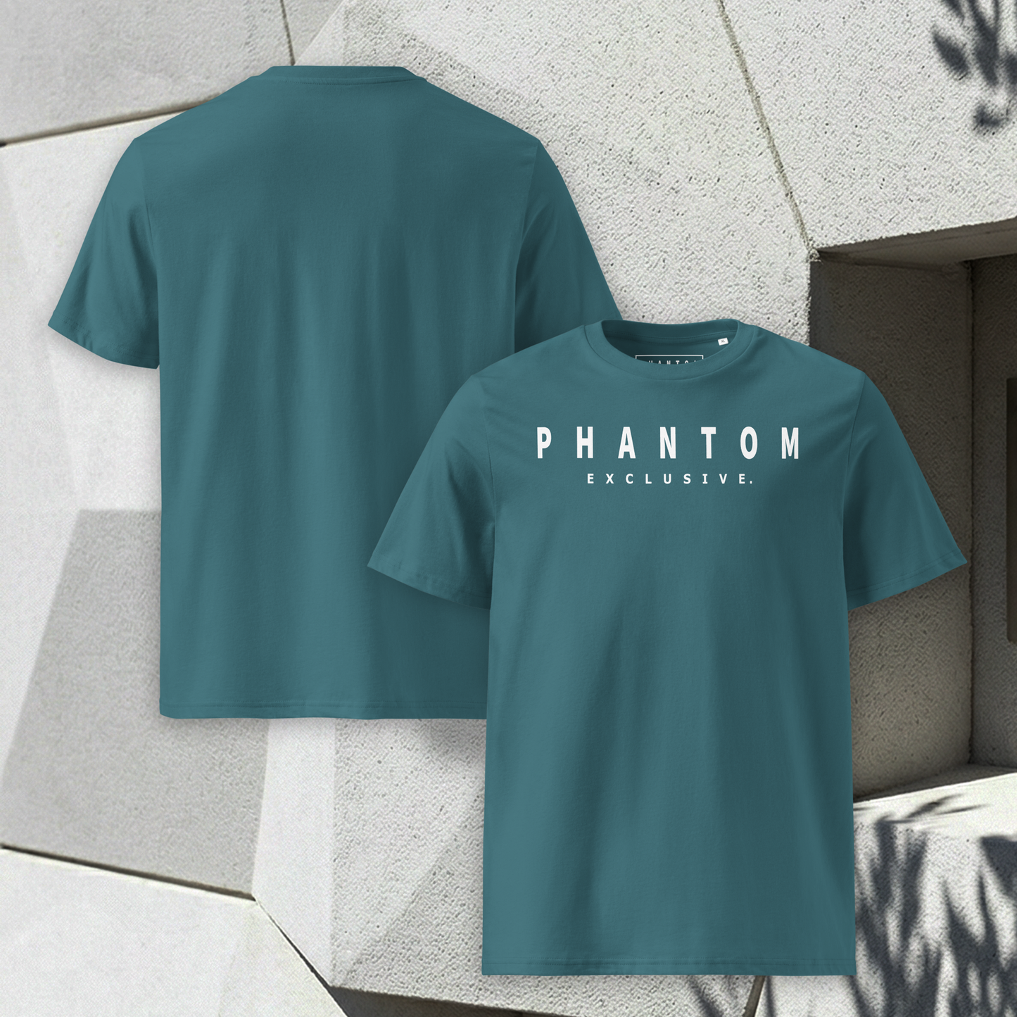 Modern Fitted T Shirt - Pine Green - White Text