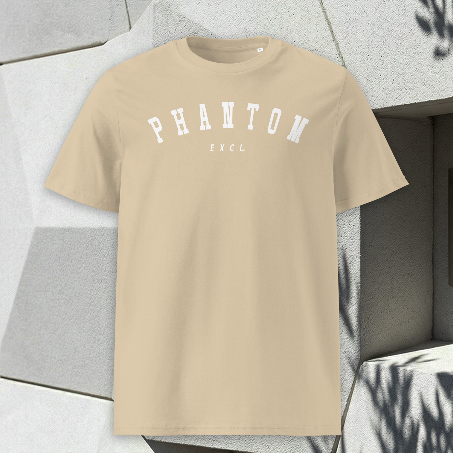 Women's - Varsity Top - Marl Beige, White text