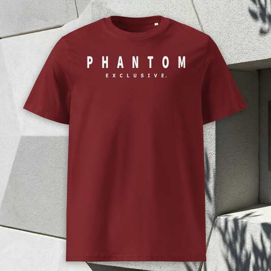 Modern Fitted T Shirt - Burgundy - White Text