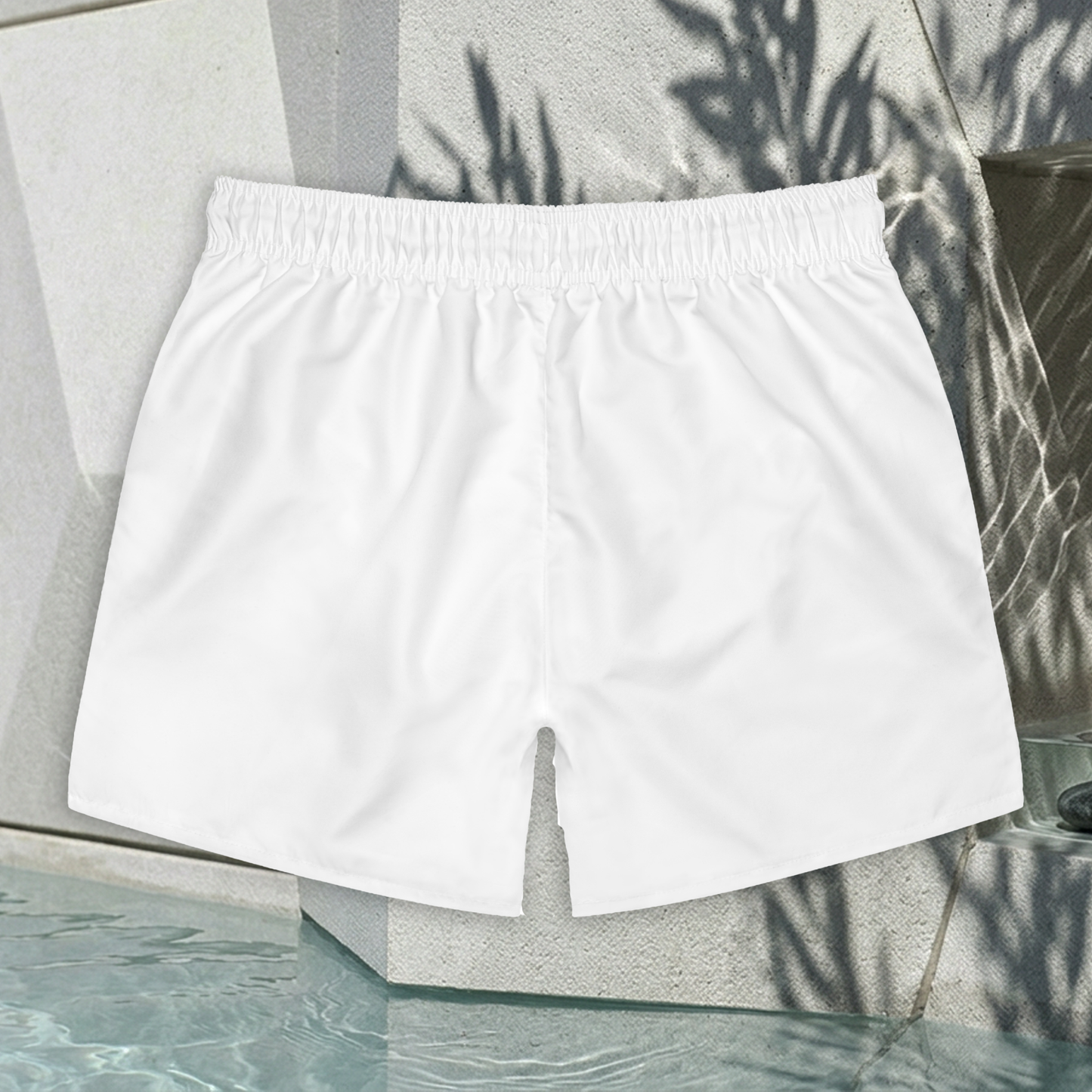 Phantom Vertical Logo Men's Swim Shorts — Mid-Length Beach Trunks