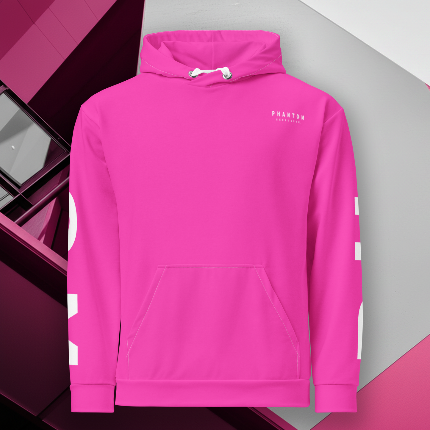 Women's - Premium Cotton Hoodie - Hot Pink