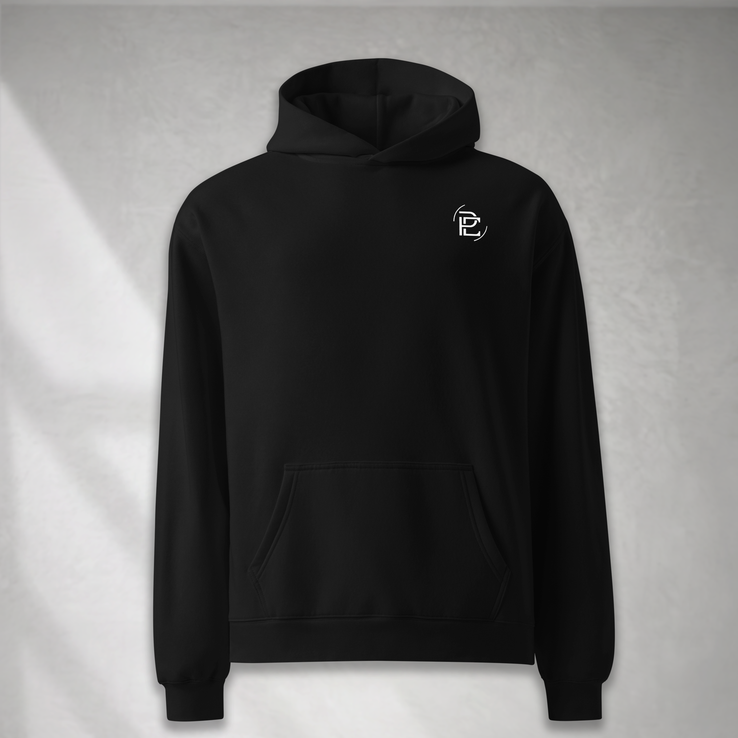 Relaxed Hoodie Merged Logo - Black