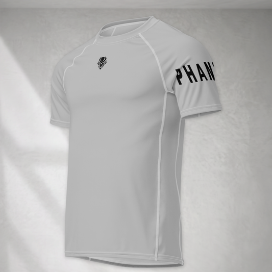 Muscle Fit Gym Top - Sleeve Design - Grey