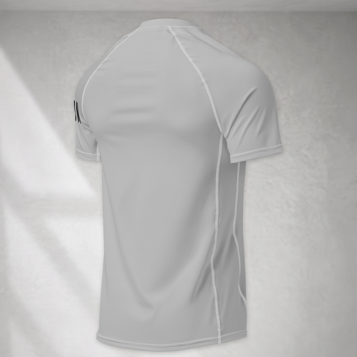 Muscle Fit Gym Top - Sleeve Design - Grey
