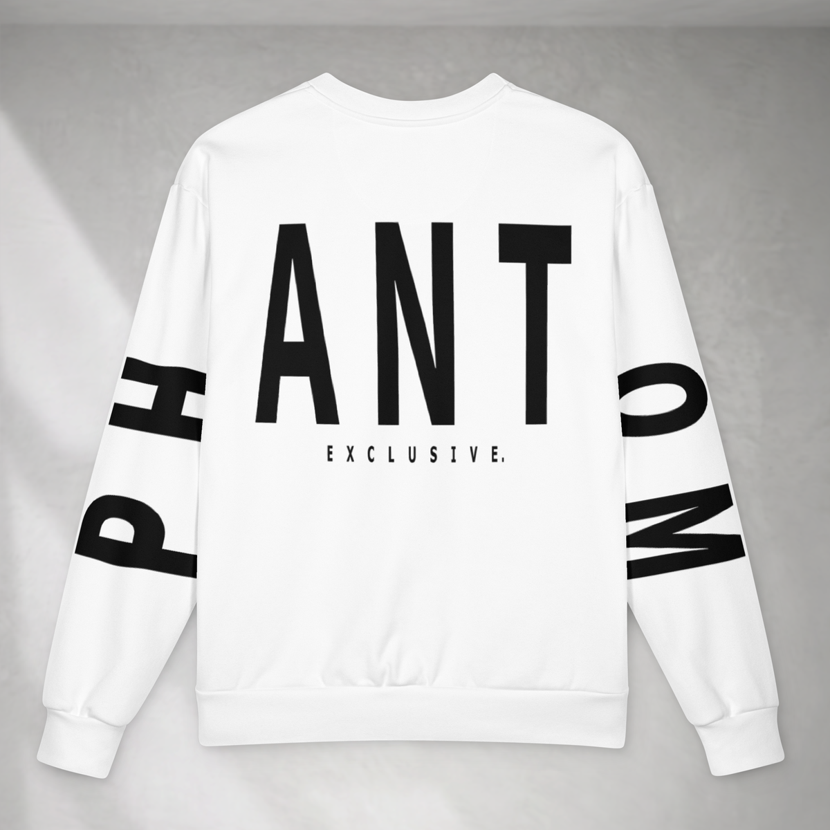 Large Text Oversized Jumper - White