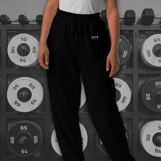 Premium Wide Legged Joggers - Black
