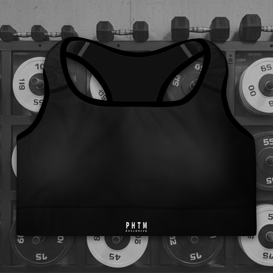 Premium Padded Sports Bra - Black