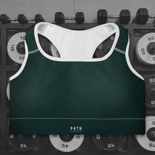 Premium Padded Sports Bra - Pine Green