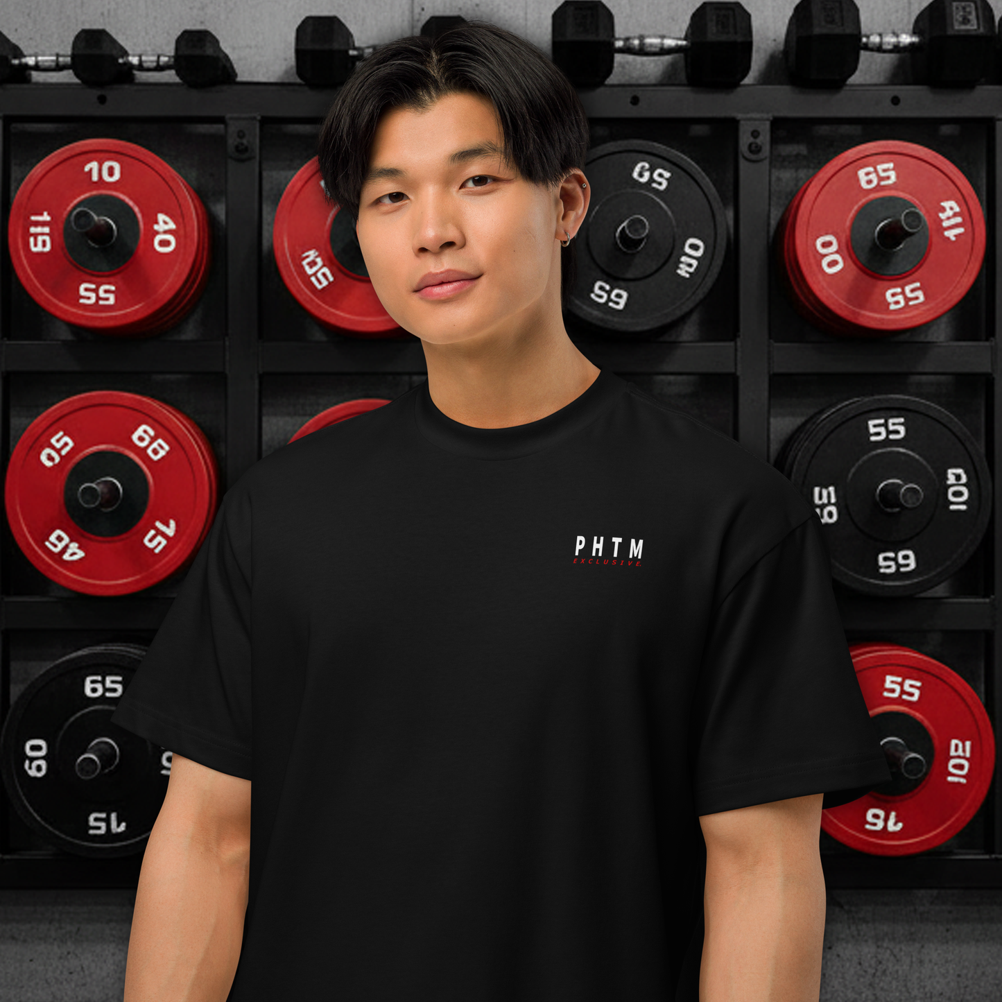 Mens - Oversized Mascot T Shirt - Red & Black