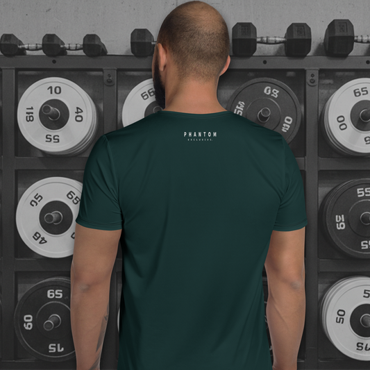 Muscle Fit Breathable T Shirt - Gym Club - Pine Green