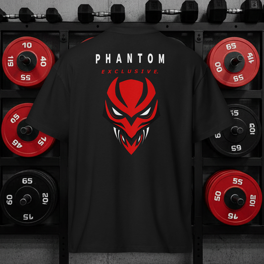 Mens - Oversized Phantom T Shirt - Red & Black