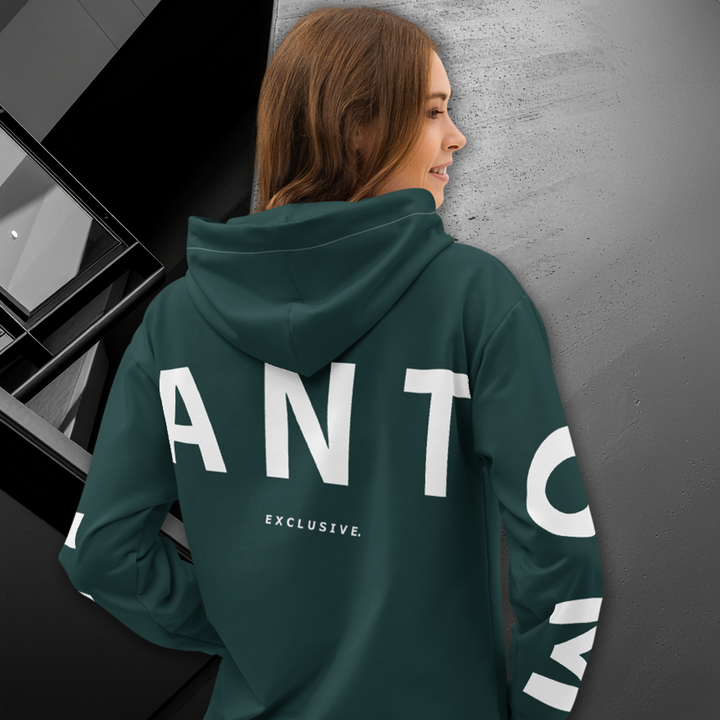 Women's - Premium Cotton Hoodie - Pine Green