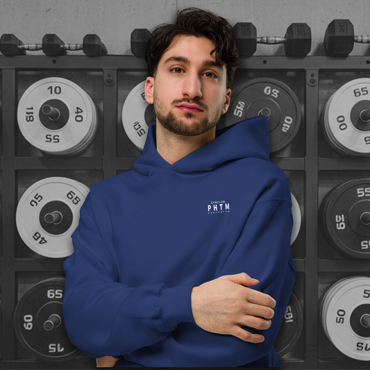 Premium Oversized Gym Club Hoodie - Race Blue