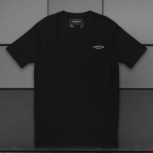 Mens Premium Fitted T Shirt - Black & White Embroidery