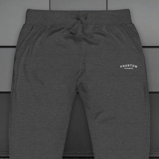 Mens Premium Cotton Joggers - Charcoal - White Text