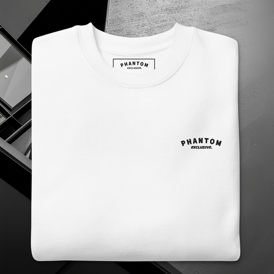 Mens - Embroided Cotton Jumper -White & Black