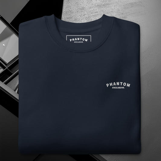 Mens Embroided Cotton Jumper - Navy