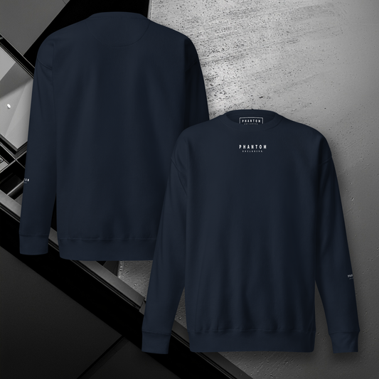 Premium Relaxed FItted Jumper - Navy Blue & White