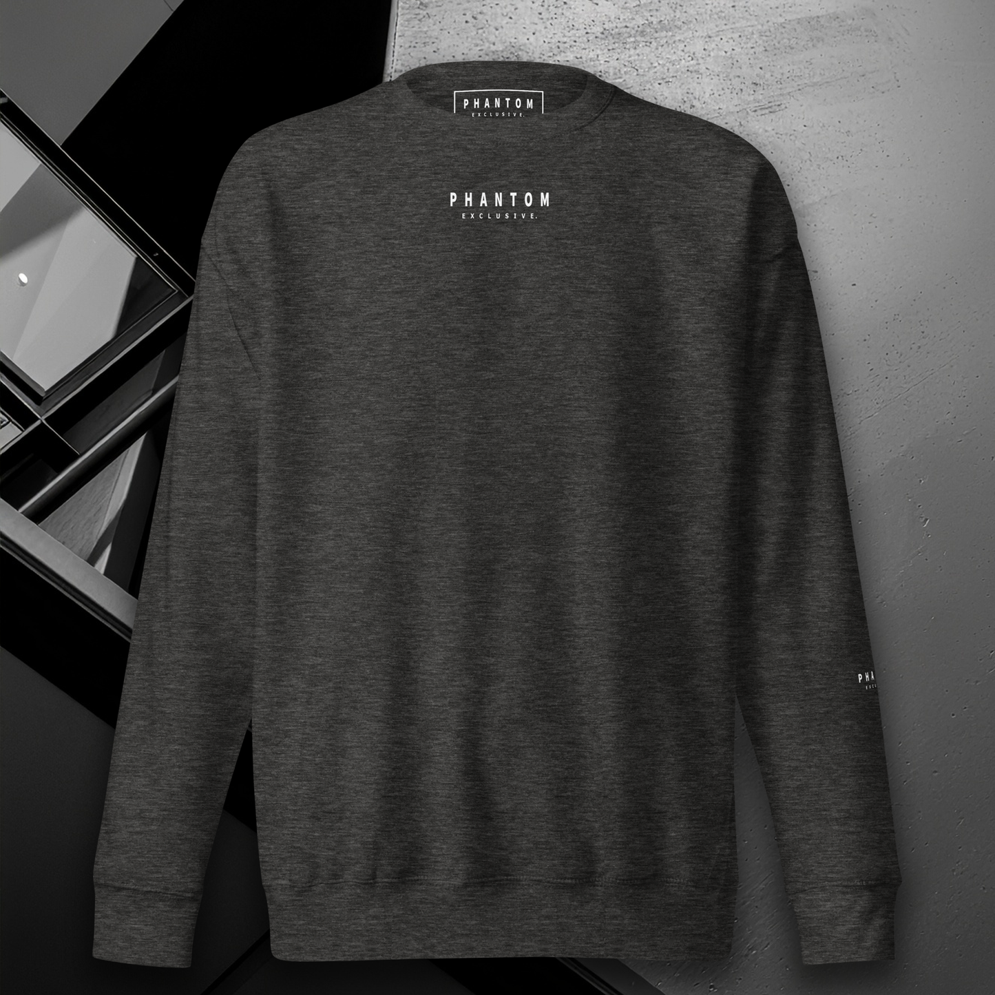 Premium Relaxed Fitted Jumper - Charcoal & White