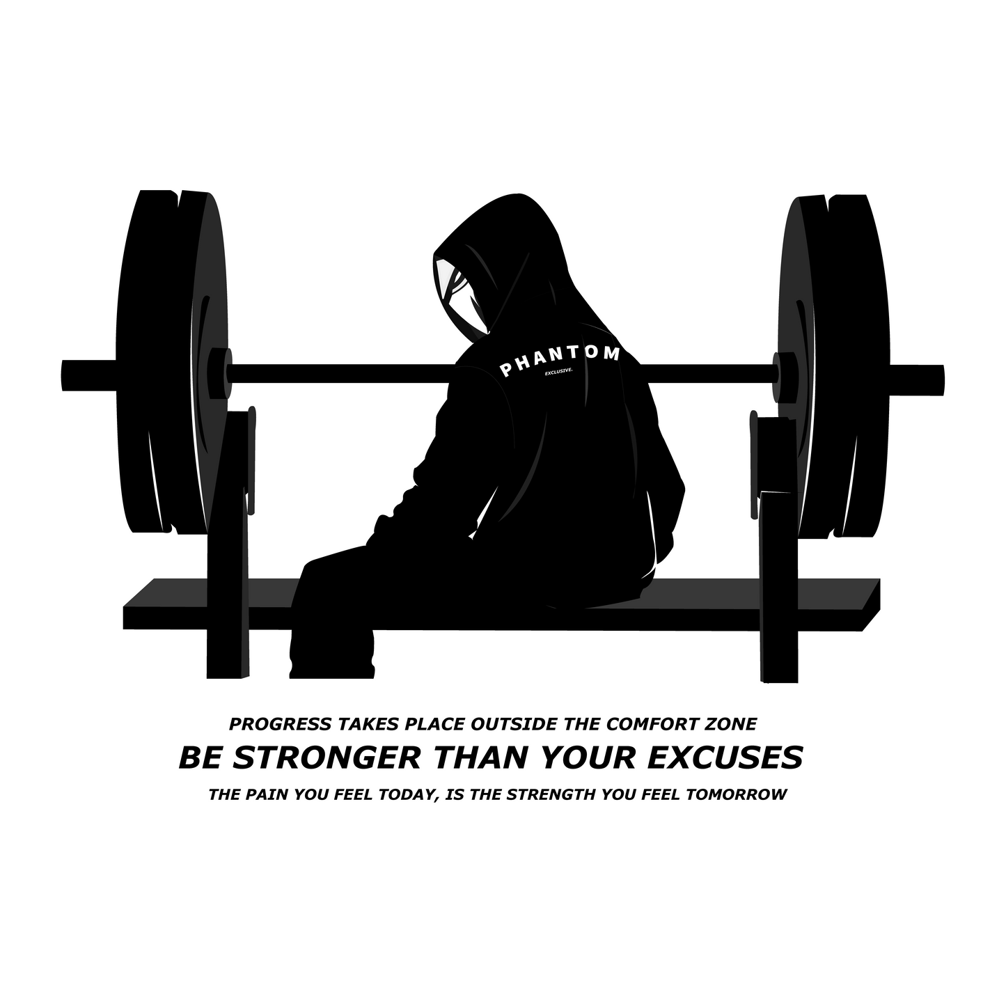 Men’s Gym Pump Cover - Premium Cotton Heavyweight - White & Black