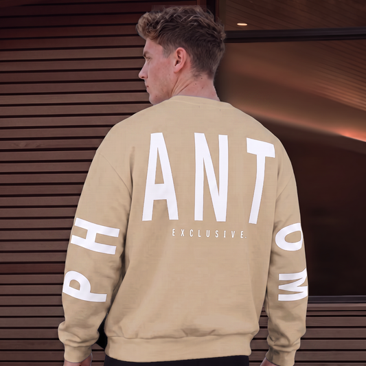 Oversized Cotton Jumper - Dark Beige