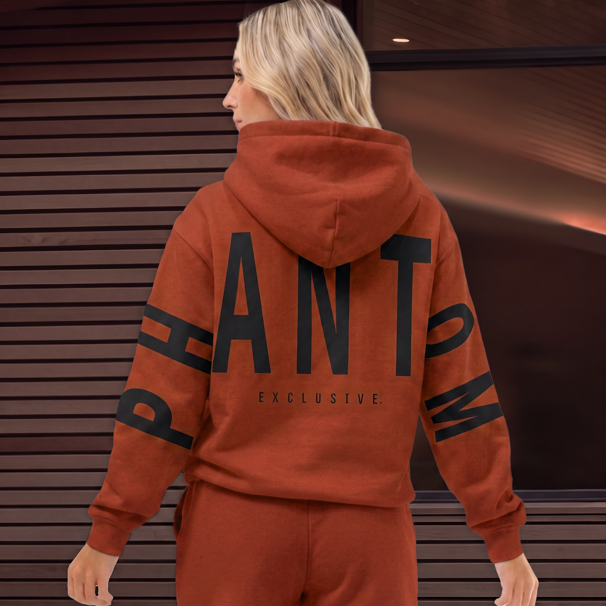 Oversized Cotton Hoodie - Autumn Clay