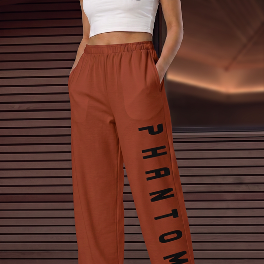 Cotton Wide Legged Joggers - Autumn Clay