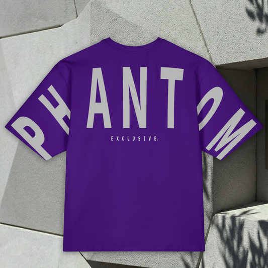 Oversized Large Text T Shirt - Purple