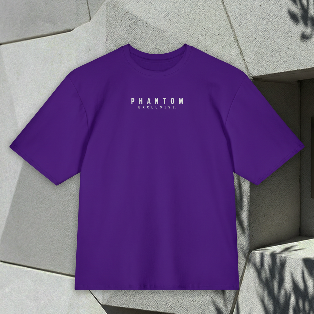 Oversized Large Text T Shirt - Purple