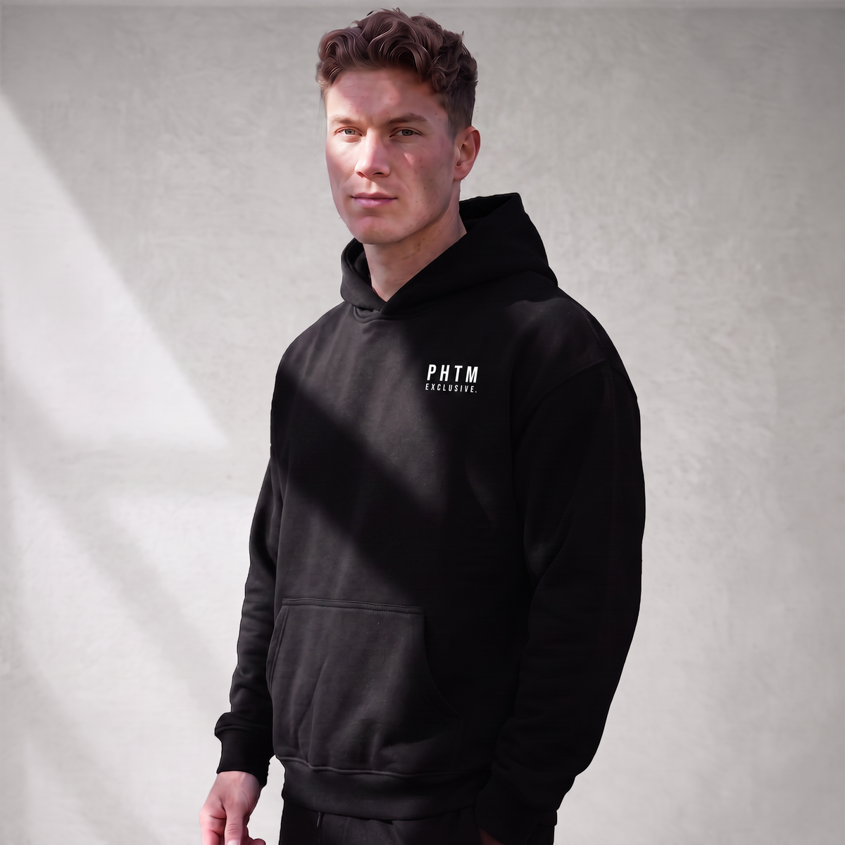 Premium Relaxed Hoodie - Black & White