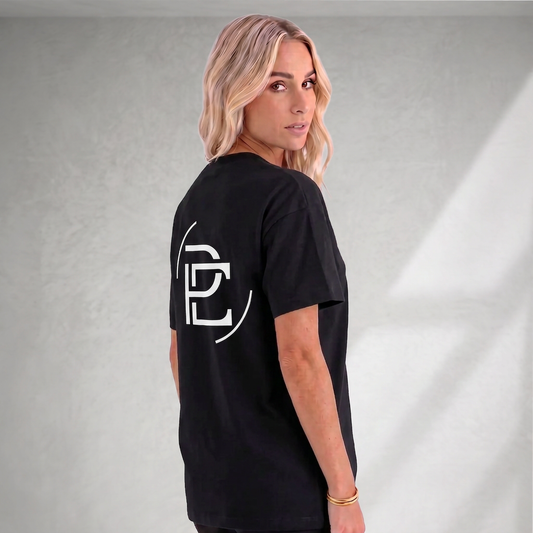 Merged Logo Premium T Shirt - Black