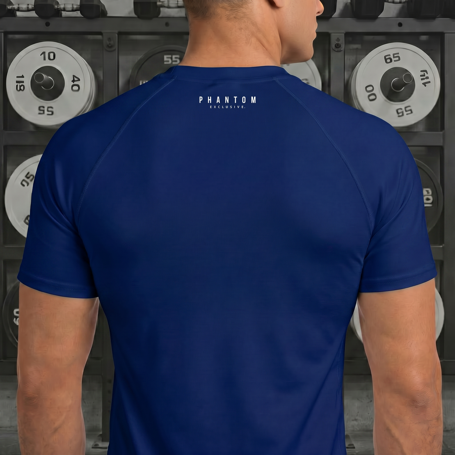 Muscle Fit Gym Top - Acronym Design - Black Text