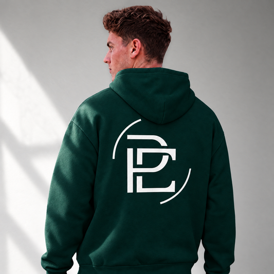 Relaxed Hoodie Merged Logo - Black