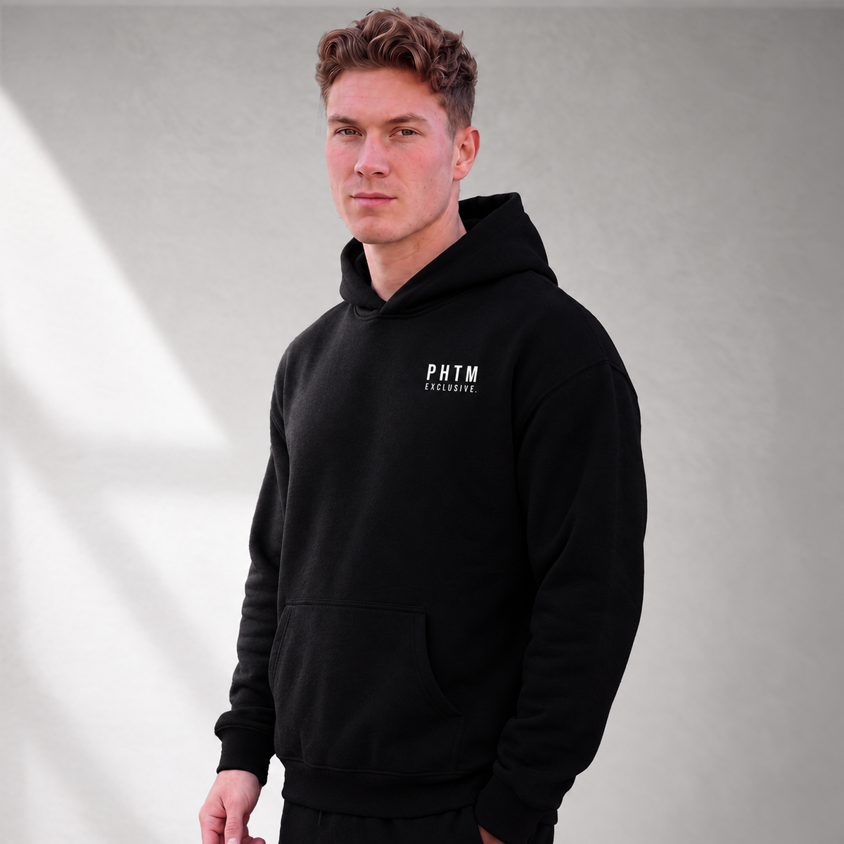 Premium Relaxed Hoodie - Black & White