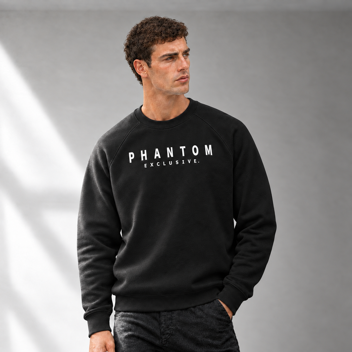 Heavyweight Cotton Blend Jumper - Black