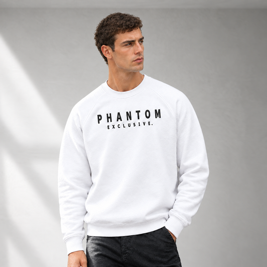 Heavyweight Cotton Blend Jumper  - White