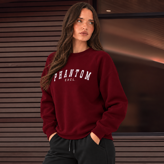 Varsity Text Jumper - Burgundy